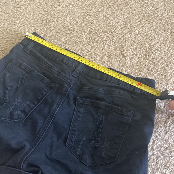 Kancan Black Distressed high waist jean shorts - Picture 6 of 9